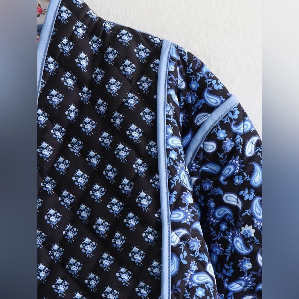 Patchwork Floral Reversible Jacket in Indigo & Petal - Picture 8 of 14